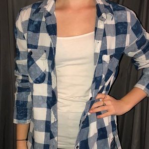 Navy Button-up Flannel